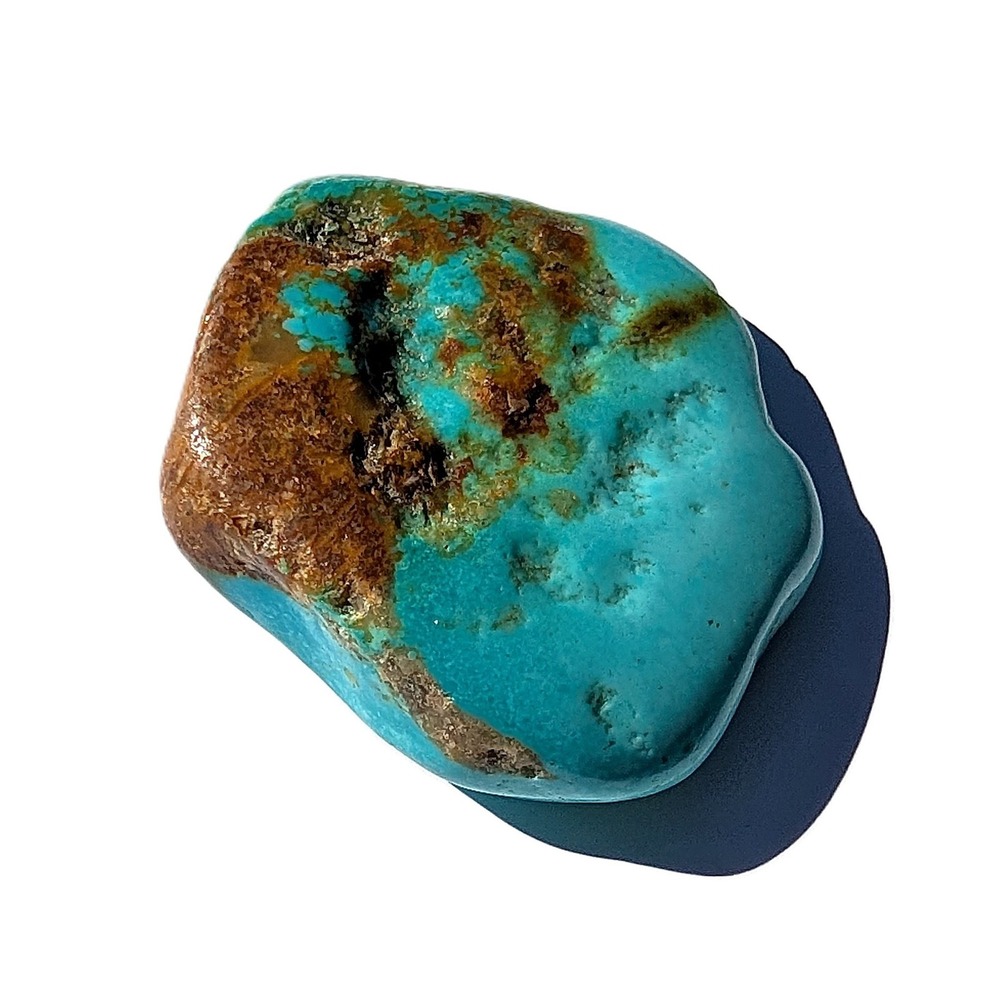 Authentic Kingman Turquoise Polished Nugget 198 Carats Large Arizona Gemstone